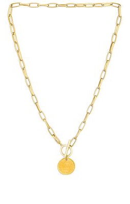 Electric Picks Jewelry Milan Necklace in Metallic Gold.