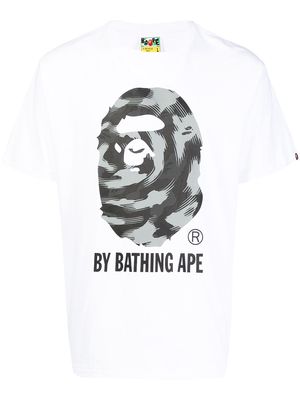 A BATHING APE® Stroke Camo-print T-shirt - White