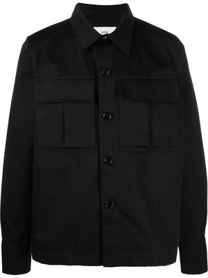AMI Paris buttoned-up cotton shirt - Black