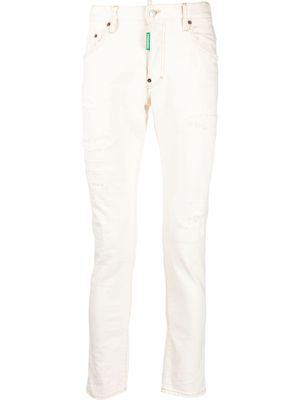 Dsquared2 logo-patch skinny jeans - Neutrals