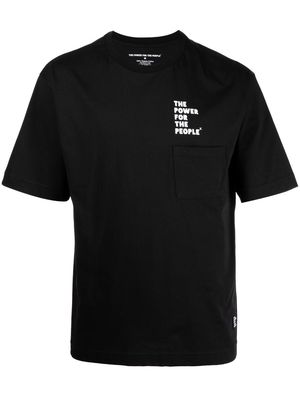 The Power for the People chest logo-print T-shirt - Black