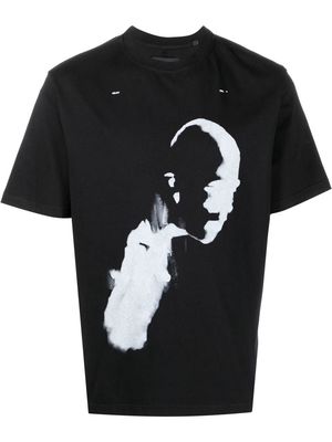 HELIOT EMIL graphic-print cotton T-shirt - Black