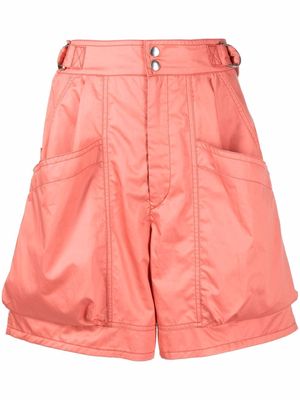 Isabel Marant high-waisted knee-length shorts - Orange