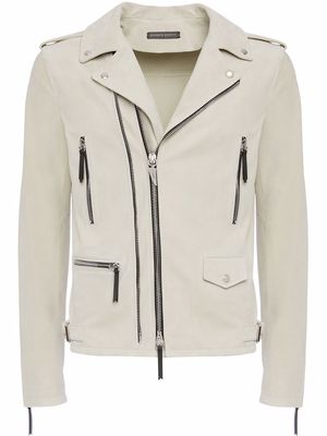 Giuseppe Zanotti Kian leather jacket - White