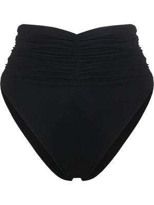 Magda Butrym ruched high-waist bikini bottoms - Black