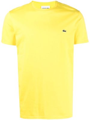 Lacoste logo-patch pima cotton T-shirt - Yellow