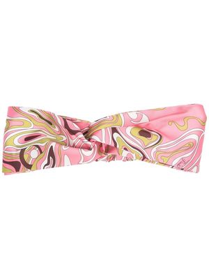 Emilio Pucci Africana-print headband - Pink