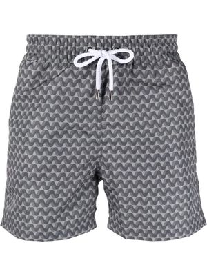Frescobol Carioca Copacabana Mirage wave-print swim shorts - Grey