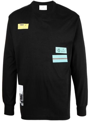 Song For The Mute logo-print long-sleeve T-shirt - Black