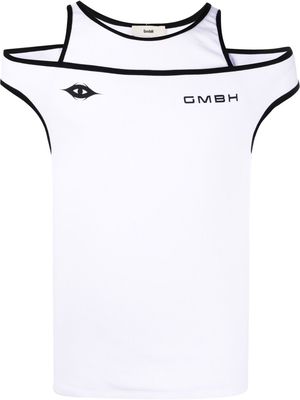 GmbH double-layer logo-print vest top - White