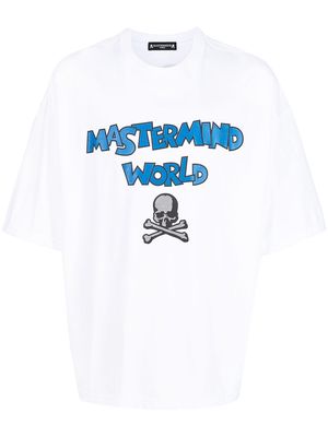 Mastermind World logo-slogan print T-shirt - White