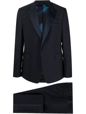 PAUL SMITH peak-lapels pressed-crease single-breasted suit - Blue