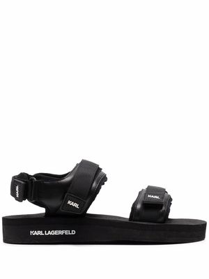 Karl Lagerfeld Atlantik logo strap sandals - Black