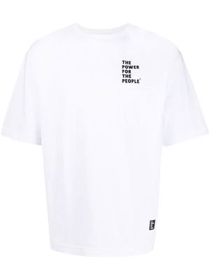 The Power for the People chest logo-print T-shirt - White