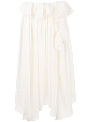 3.1 Phillip Lim plissé petal drape skirt - White