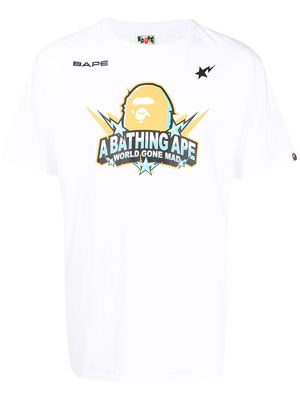 A BATHING APE® Team Logo-print T-shirt - White
