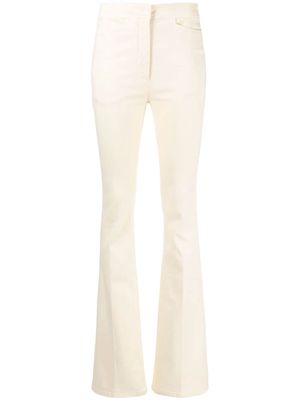Nº21 high-waisted flared trousers - White
