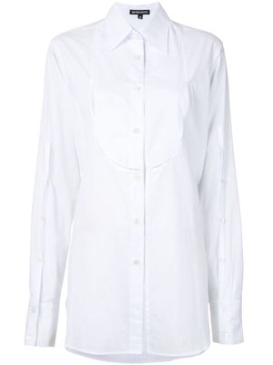 Ann Demeulemeester longline tuxedo shirt - White