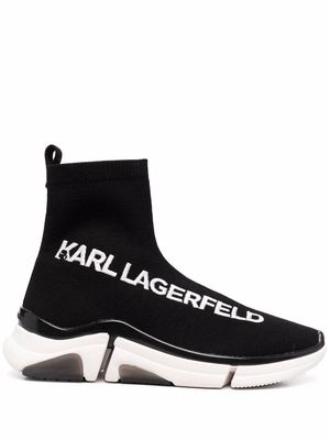 Karl Lagerfeld Venture Karl knitted high-top sneakers - Black