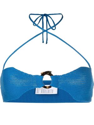 Giuseppe Di Morabito knitted halterneck bandeau top - Blue