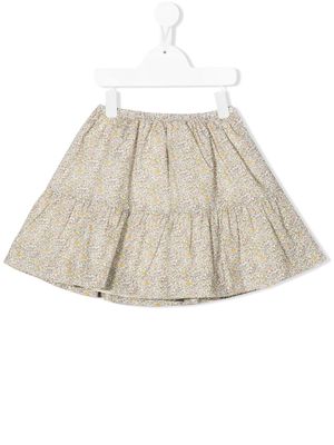Bonpoint floral-print ruffled skirt - Neutrals