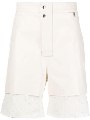 1017 ALYX 9SM mid-rise leather shorts - White