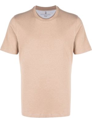 Brunello Cucinelli short-sleeve cotton T-shirt - Neutrals