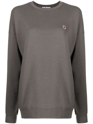A BATHING APE® logo-print crew neck sweatshirt - Grey