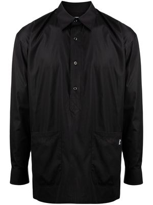 The Power for the People logo-patch detail shirt - Black