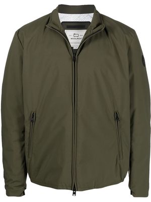 Woolrich logo-patch bomber jacket - Green