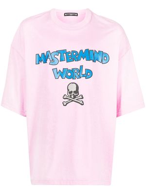 Mastermind World slogan-logo print T-shirt - Pink