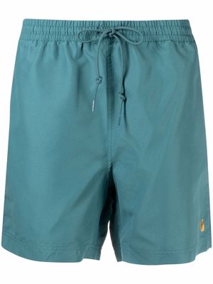 Carhartt WIP logo-embroidered swim shorts - Blue