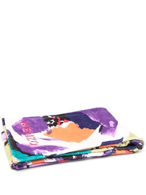 Kenzo graphic print towel - Purple