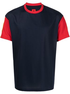 Ferrari logo-tape short-sleeved T-shirt - Blue