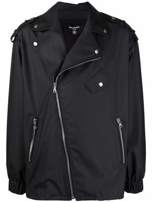 Balmain faux-leather biker jacket - Black