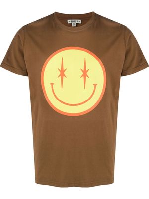 Phipps Smile-print organic cotton T-shirt - Brown