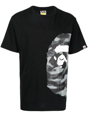 A BATHING APE® Stroke Camo-print T-shirt - Black