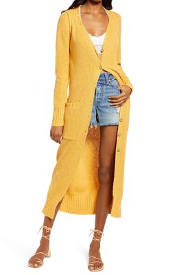 Free People It's Alright Cotton Cardigan Duster in Golden Apricot Combo