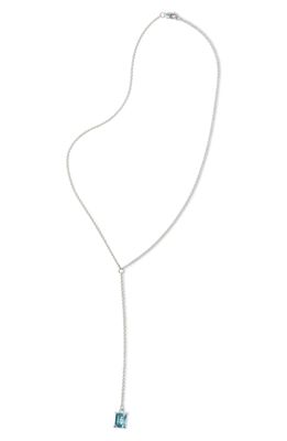 FARIS Emi Topaz Pendant Y-Necklace in Sterling Silver /Topaz
