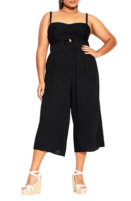 City Chic Beach Front Jumpsuit in Black