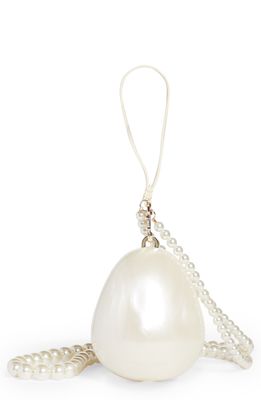 Simone Rocha Micro Imitation Pearl Top Handle Bag in Pearl/Pearl