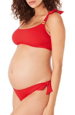 Cache Coeur Porto Vecchio Maternity Two-Piece Swimsuit in Red