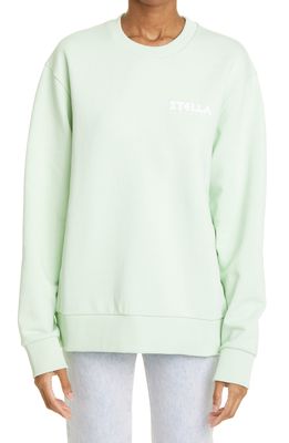 Stella McCartney New Stella Cotton Logo Sweatshirt in 3212 Light Pistachio