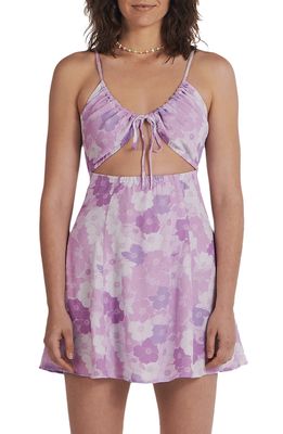 Charlie Holiday Brooke Floral Cutout Minidress in Lilac Floral