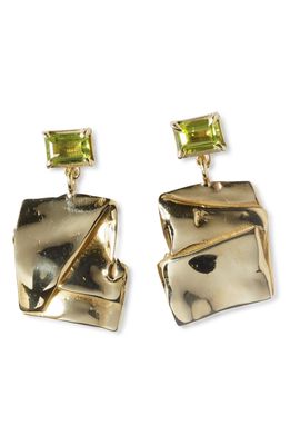 FARIS Perdu Peridot Drop Earrings in Gold-Plate /Peridot