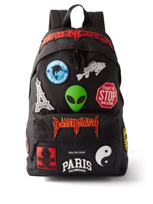 Balenciaga - Explorer Logo-appliqué Backpack - Mens - Black