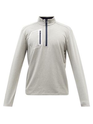 Polo Ralph Lauren - Zipped Performance-jersey Long-sleeve T-shirt - Mens - Grey