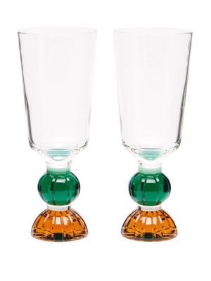 Reflections Copenhagen - Set Of Two Windsor Crystal Glasses - Clear Multi
