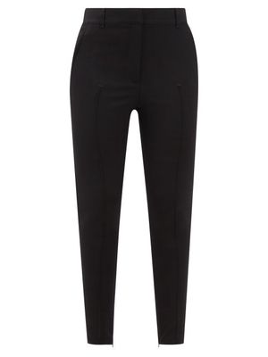 Burberry - Stretch-wool Skinny Trousers - Womens - Black