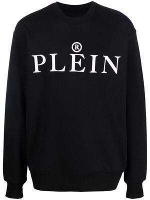 Philipp Plein logo crew-neck sweatshirt - Black